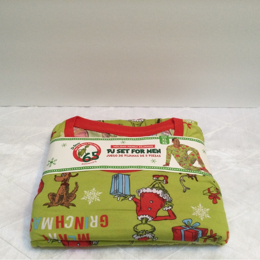 Dr Seuss/Grinch pajama set for men. XL. New